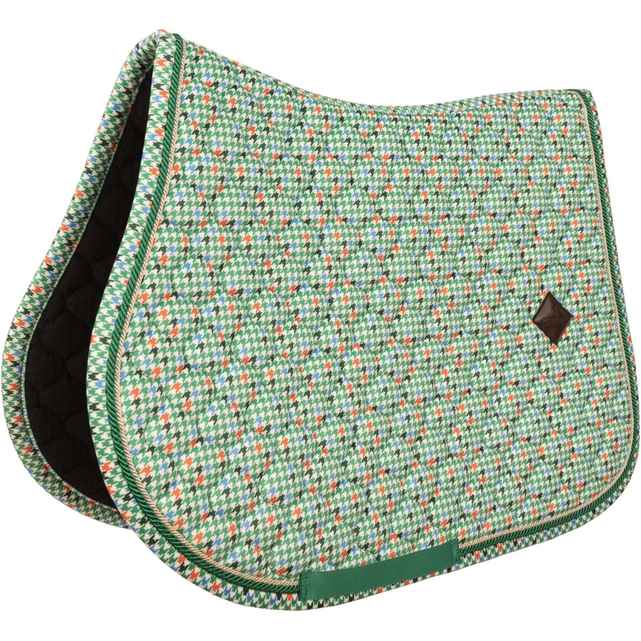 Kentucky Zadeldekje Velvet Pied De Poule Licht Groen