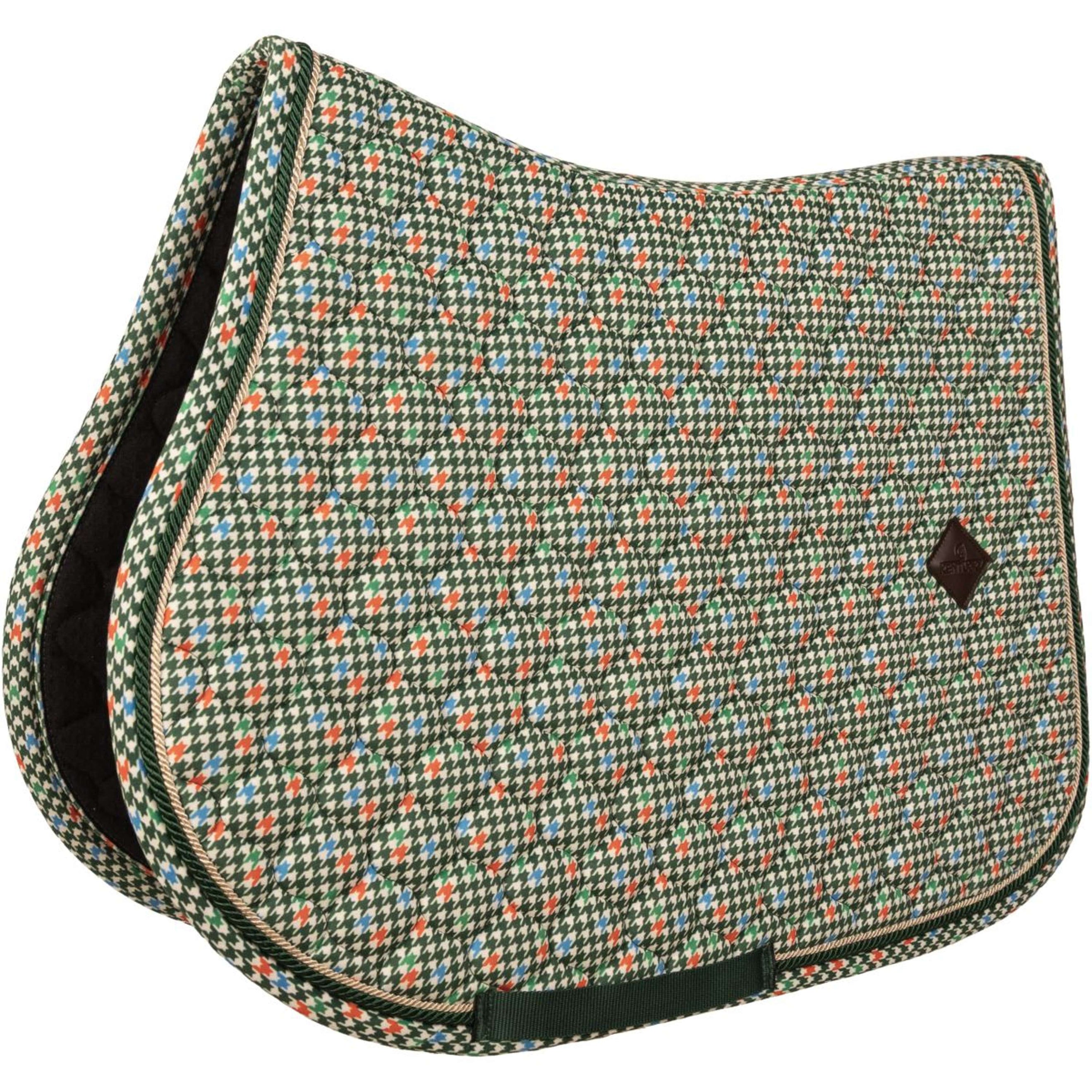 Kentucky Zadeldekje Velvet Pied De Poule Donker Groen