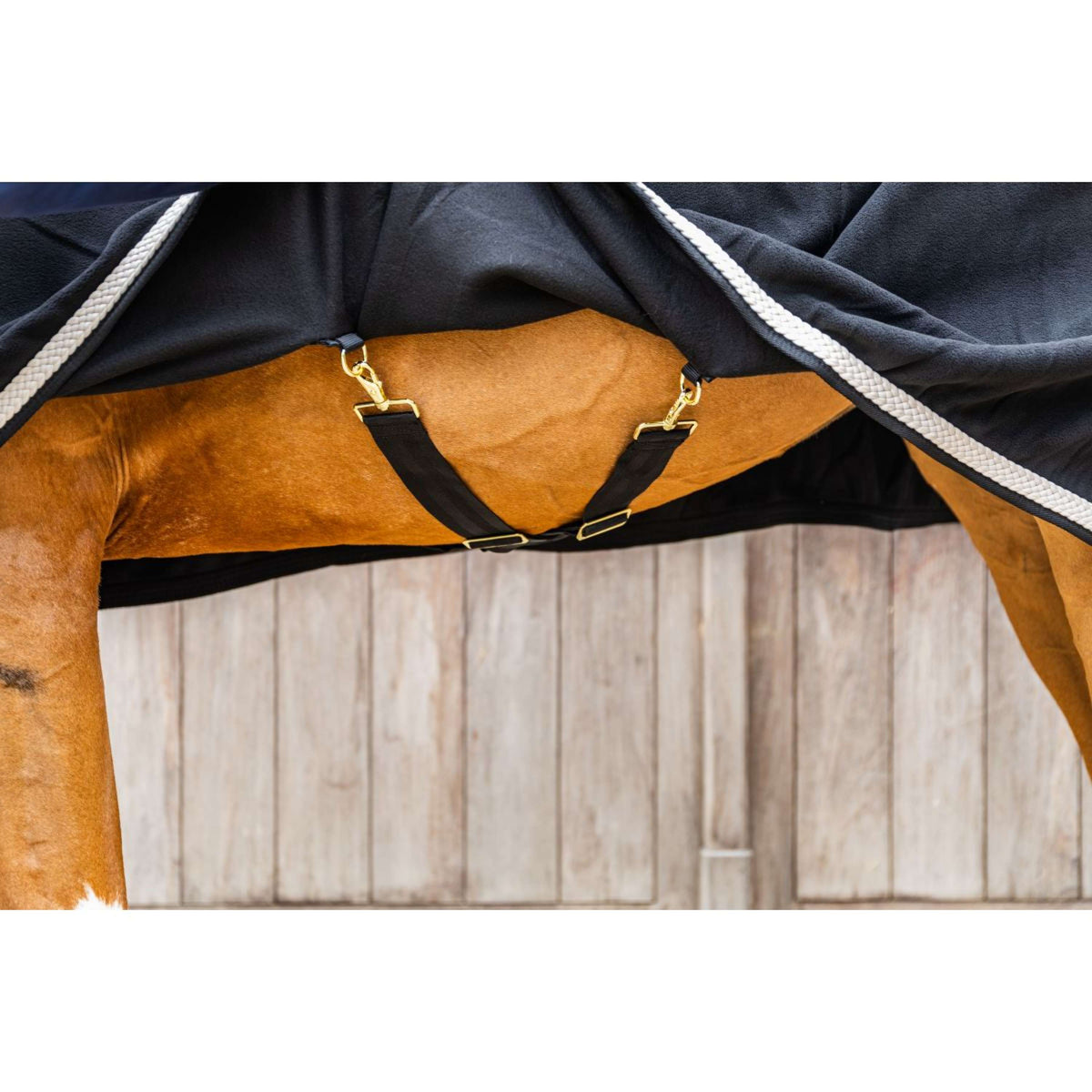 Kentucky Fleecedeken Plaited Zwart