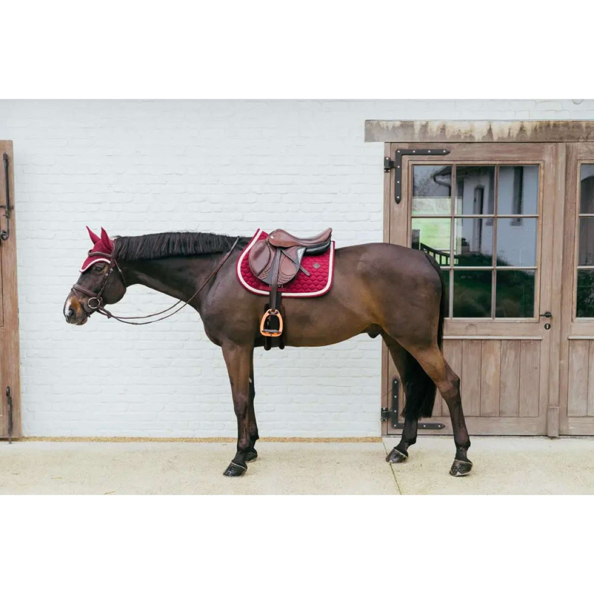 Kentucky Horsewear Zadeldekje Plaited Springen Bordeaux