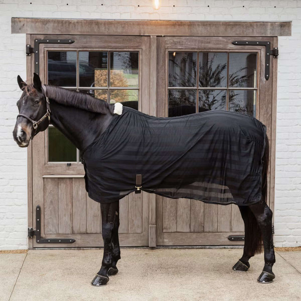 Kentucky Vliegendeken Light Striped Mesh Zwart