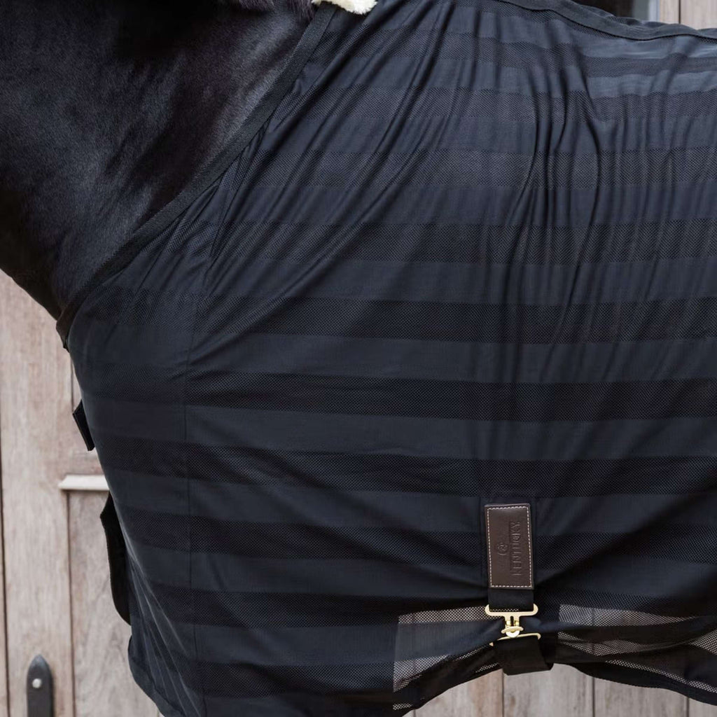 Kentucky Vliegendeken Light Striped Mesh Zwart