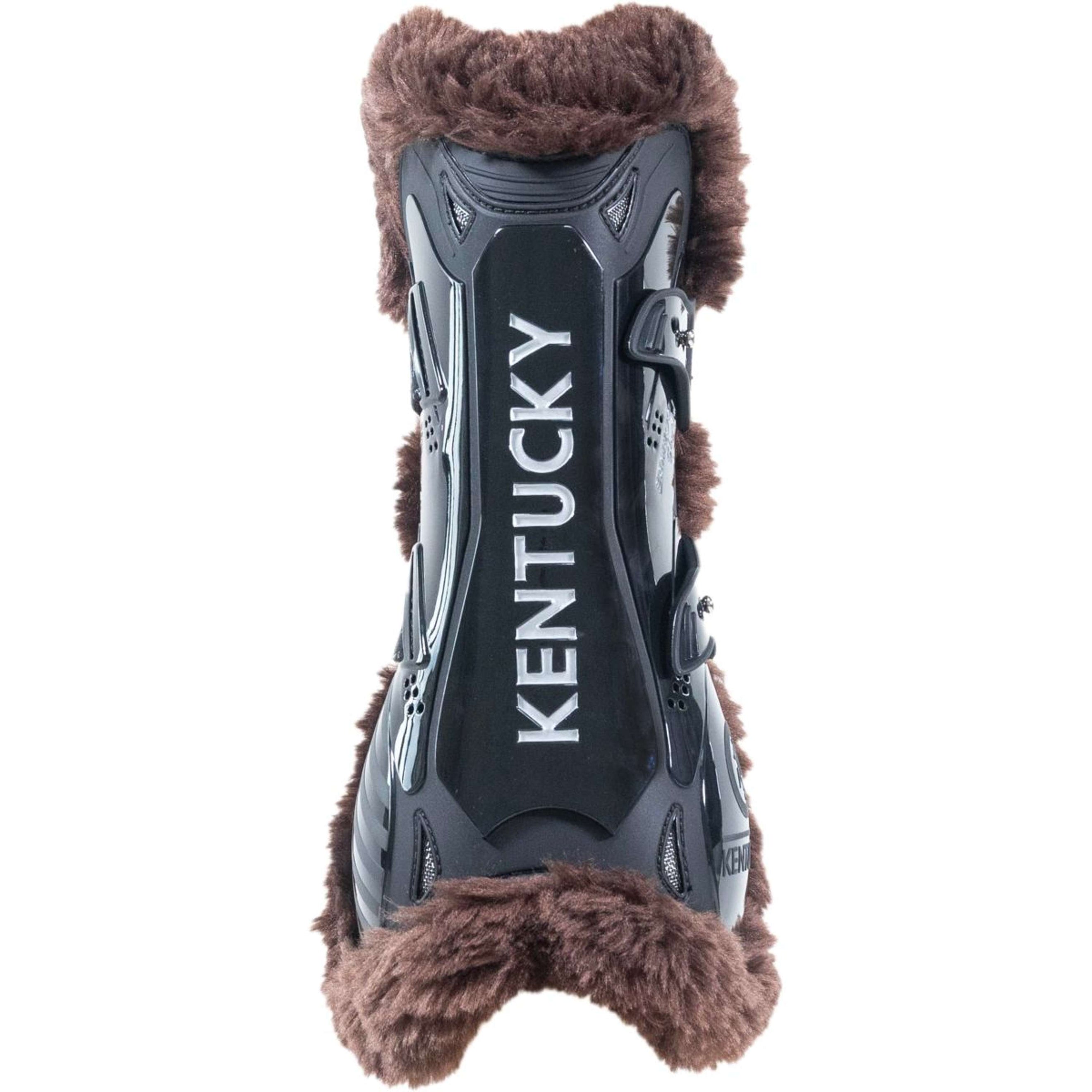 Kentucky Peesbeschermers Bamboo Elastic Vegan Sheepskin Zwart/Bruin Kentucky Peesbeschermers Bamboo Elastic Vegan Sheepskin Zwart/Bruin