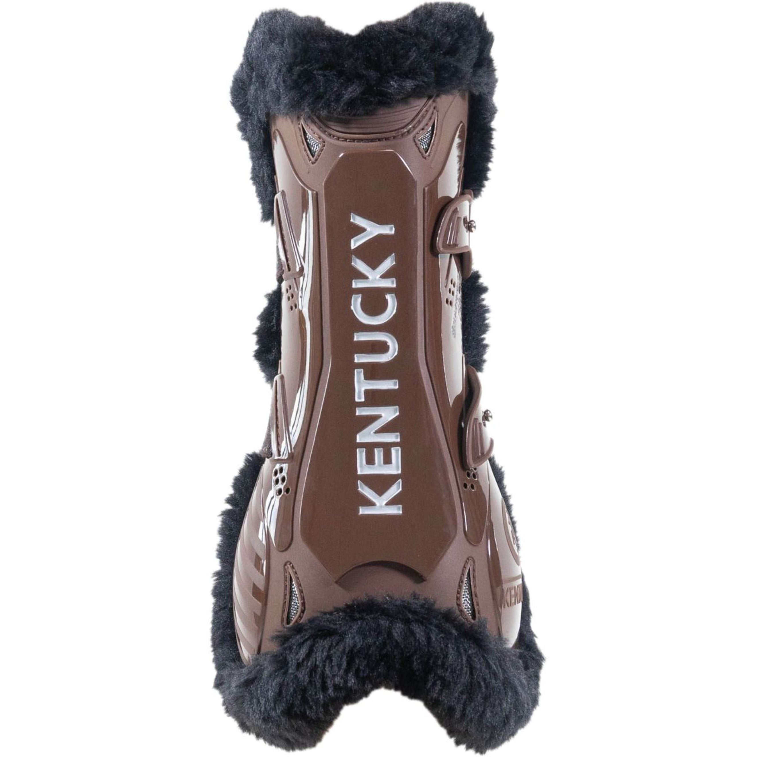 Kentucky Peesbeschermers Bamboo Elastic Vegan Sheepskin Bruin/Zwart Kentucky Peesbeschermers Bamboo Elastic Vegan Sheepskin Bruin/Zwart