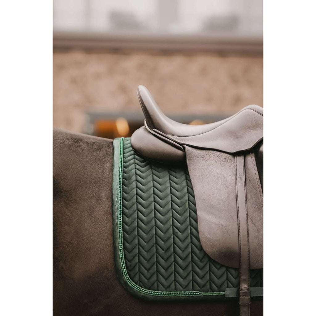 Kentucky Zadeldekje Velvet Pearls Dressuur Pine Green