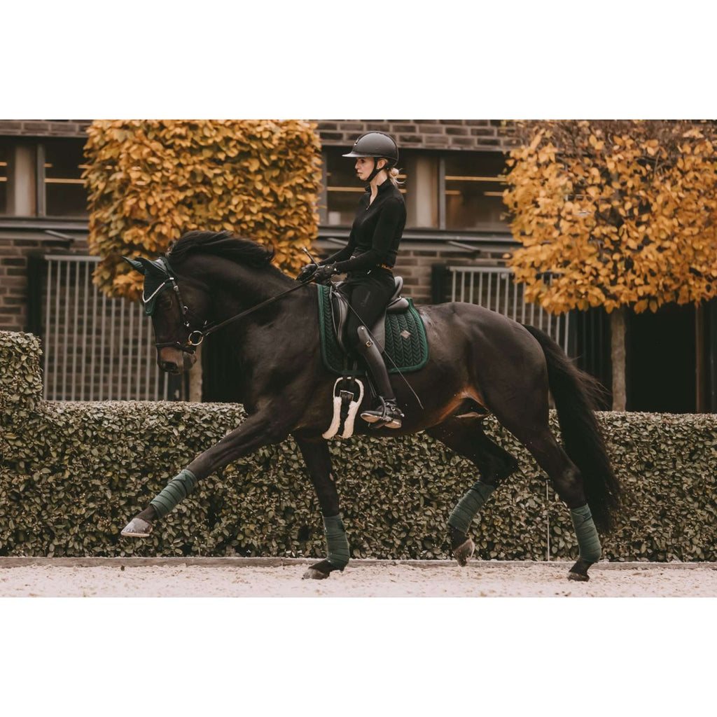 Kentucky Zadeldekje Velvet Pearls Dressuur Pine Green