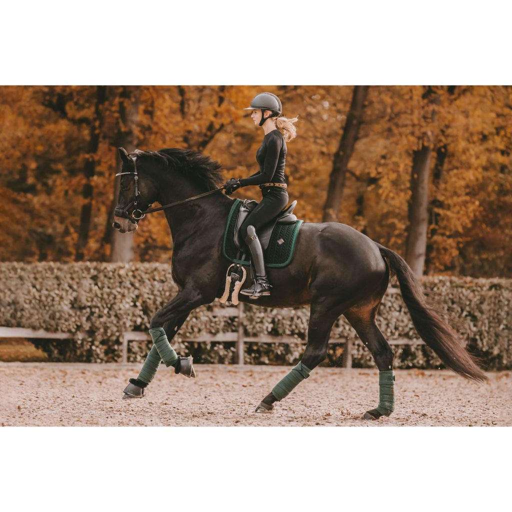 Kentucky Zadeldekje Velvet Pearls Dressuur Pine Green