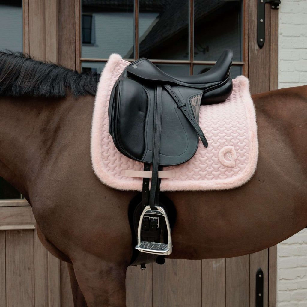 Kentucky Zadeldekje Fake Fur Onion Quilt Dressuur Oud Roze