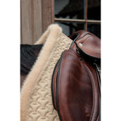 Kentucky Zadeldekje Fake Fur Onion Quilt Springen Beige
