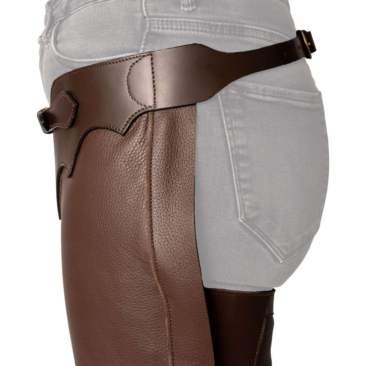 Dyon Lange Chaps Leer Standard Bruin