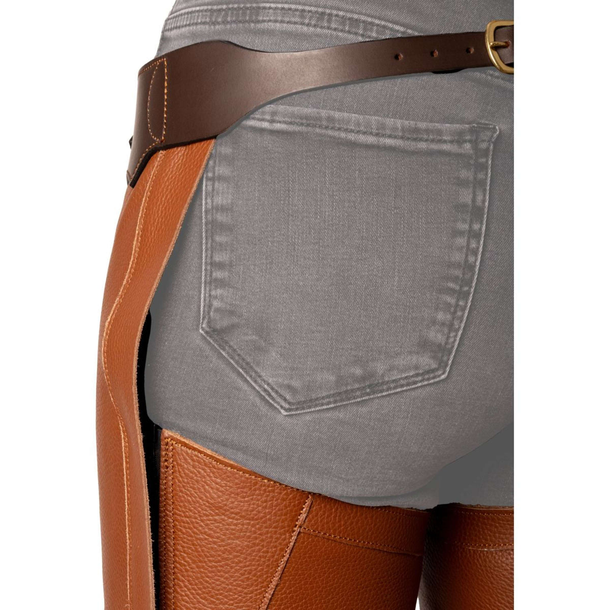 Dyon Lange Chaps Leer Standard Cognac