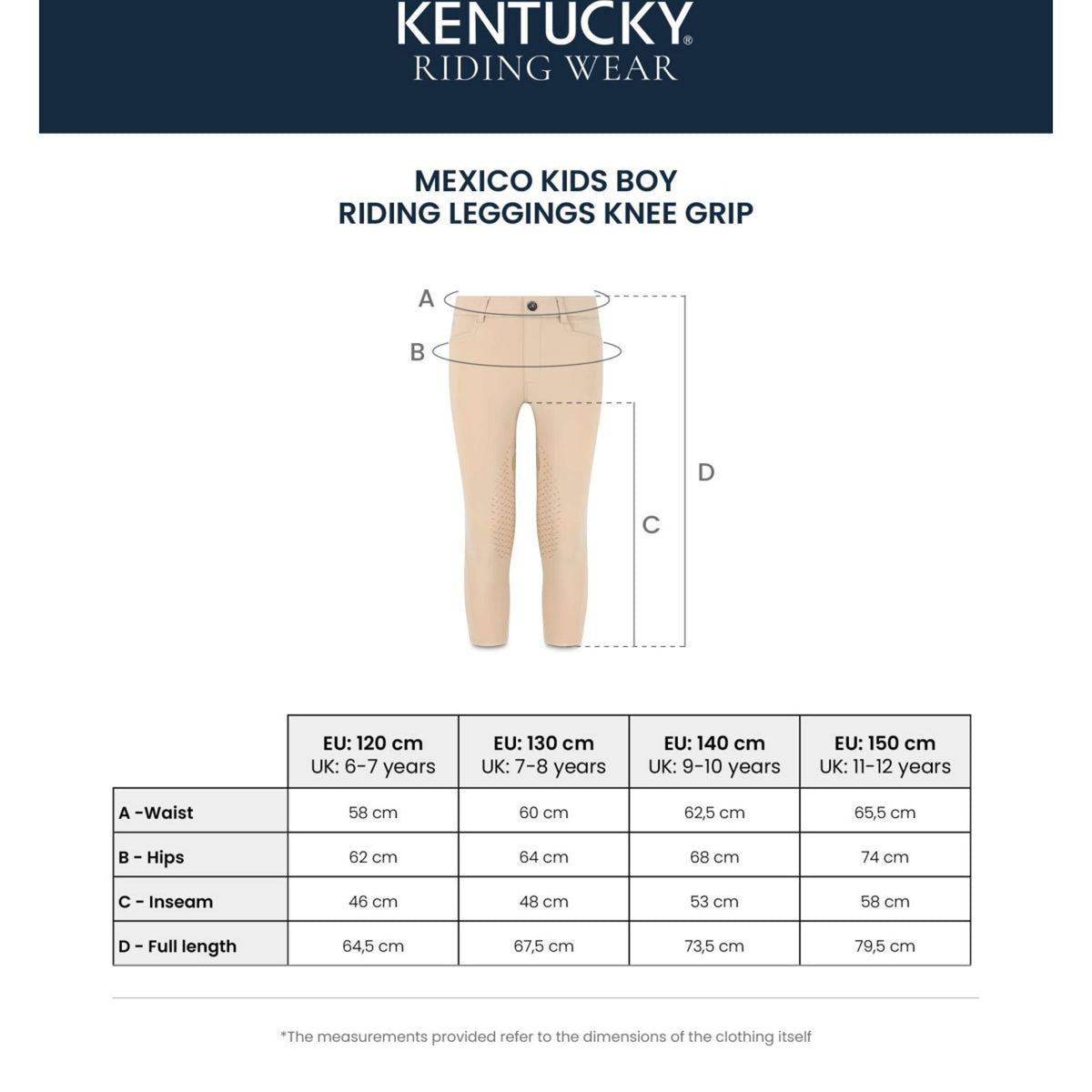 Kentucky Rijlegging Mexico Knee Grip Boys Wit