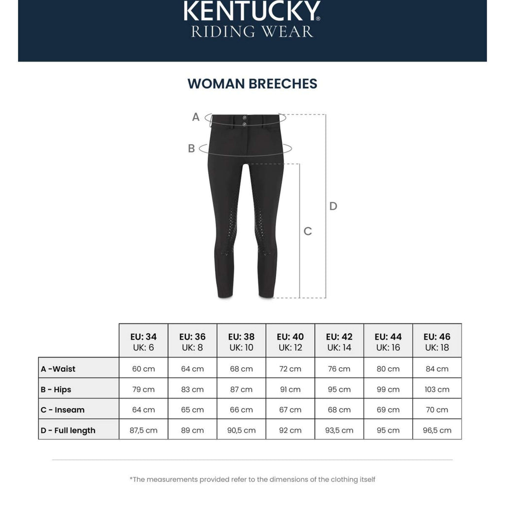 Kentucky Rijbroek Miami Knee Grip Dames Zwart