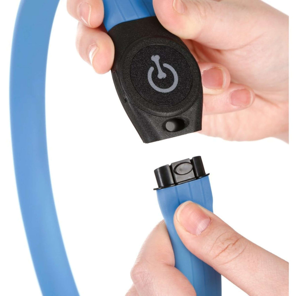 Kerbl Maxi Safe Halsband Langhaar LED Blauw