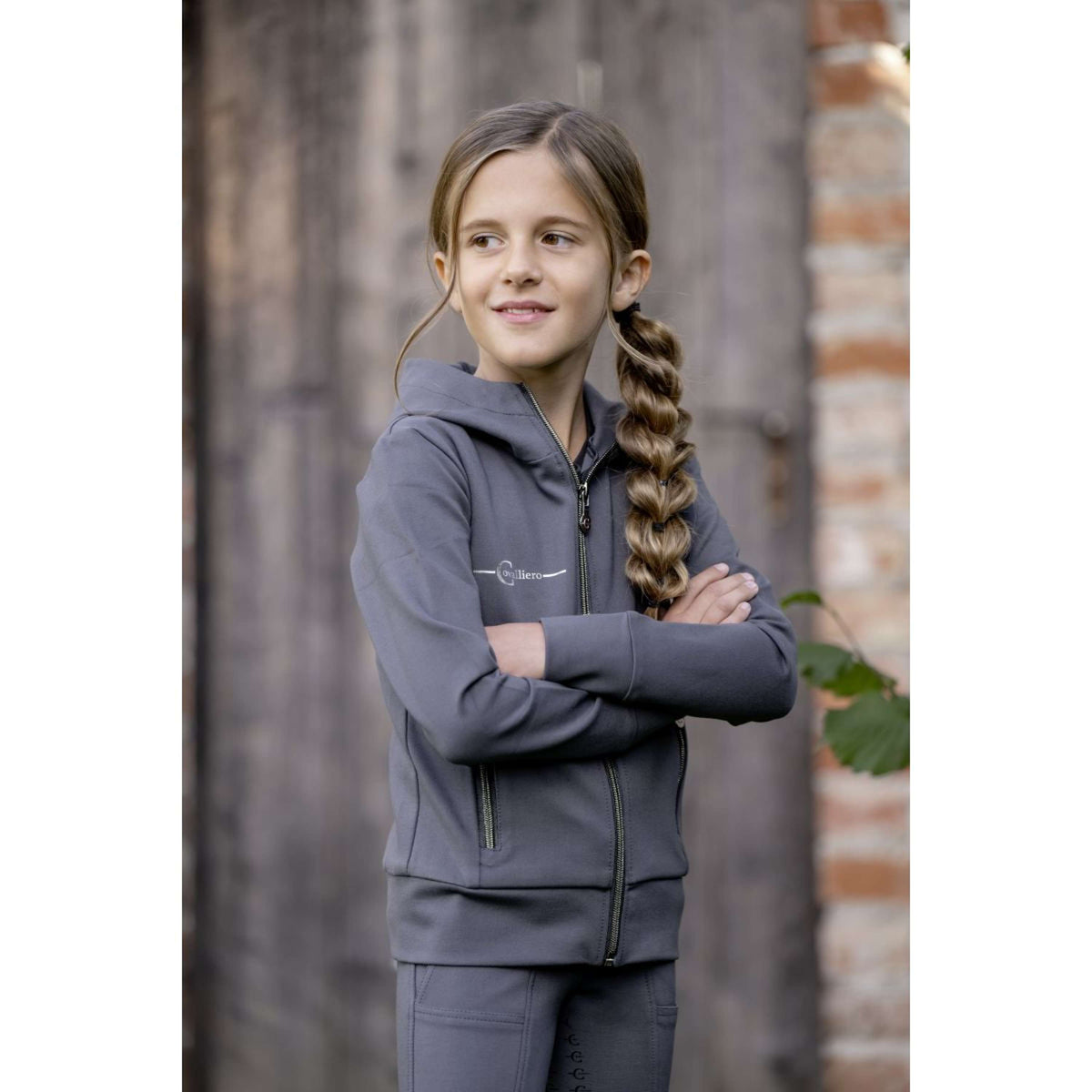 Covalliero Rijbroek + Vest Kids Graphite