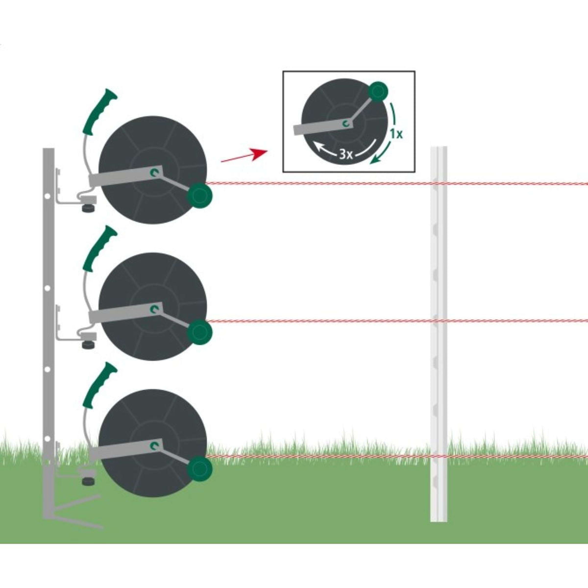 Ako Haspel  3-voudige Versnelling Grijs