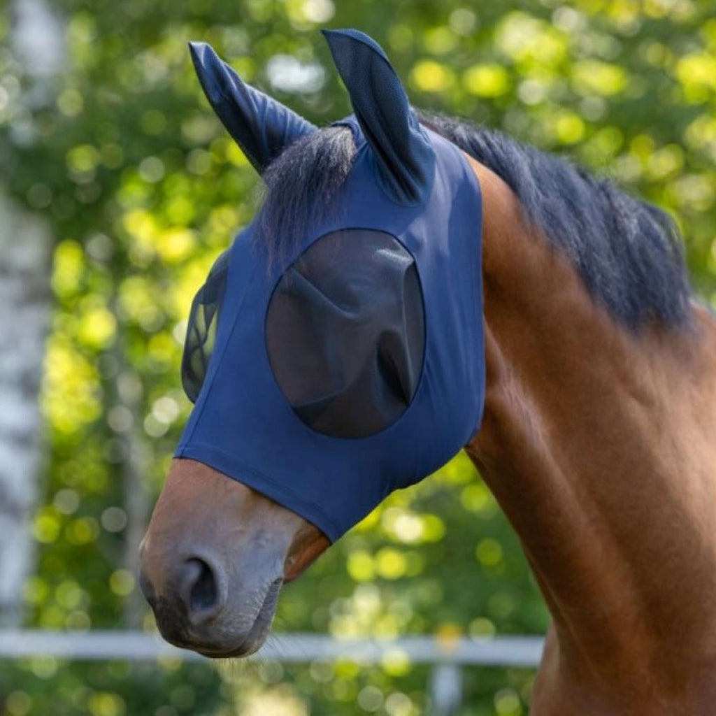 Kerbl Vliegenmasker Fino Stretch Blauw