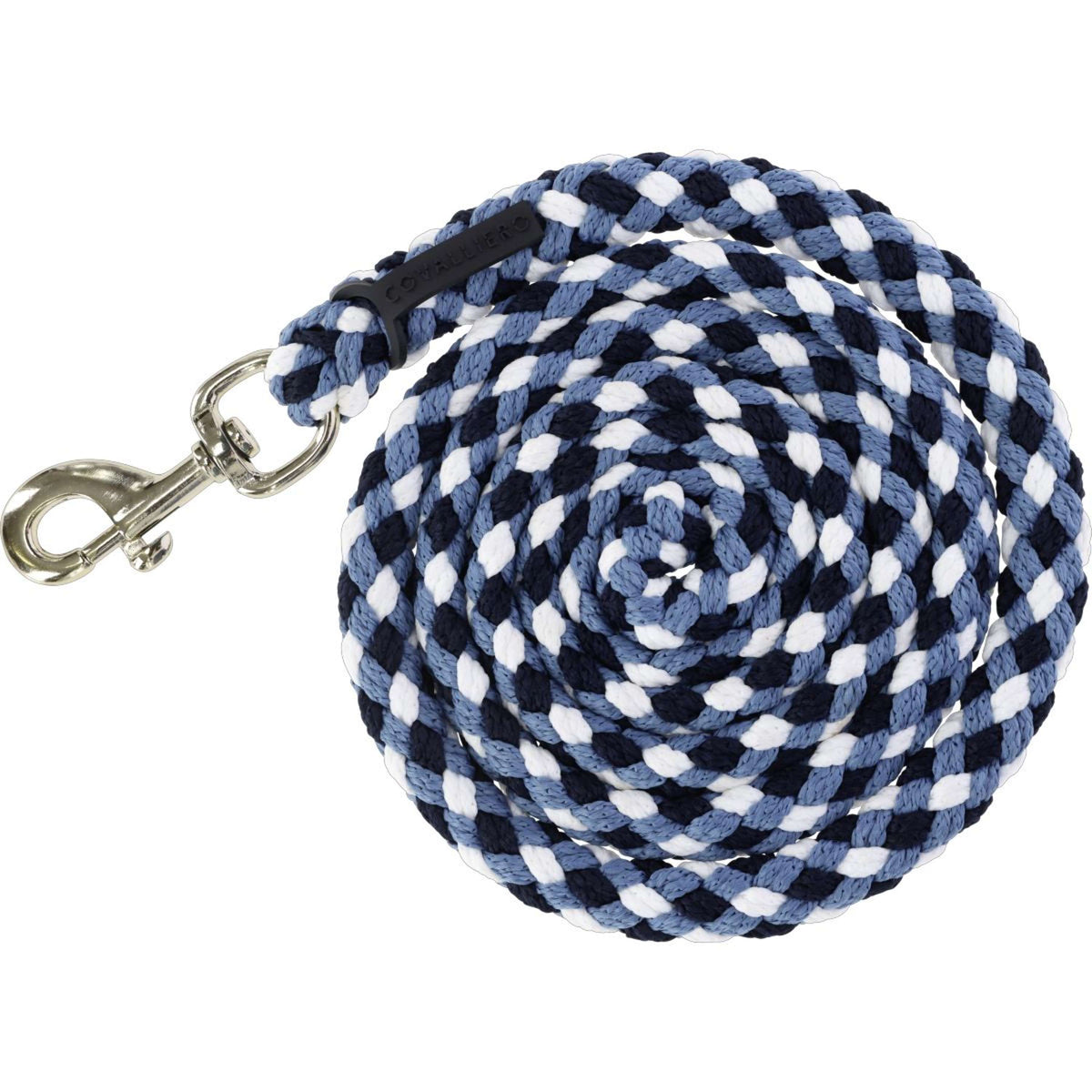 Covalliero Halstertouw SS26 met Musketonhaak Dark Navy/Smoked Blue