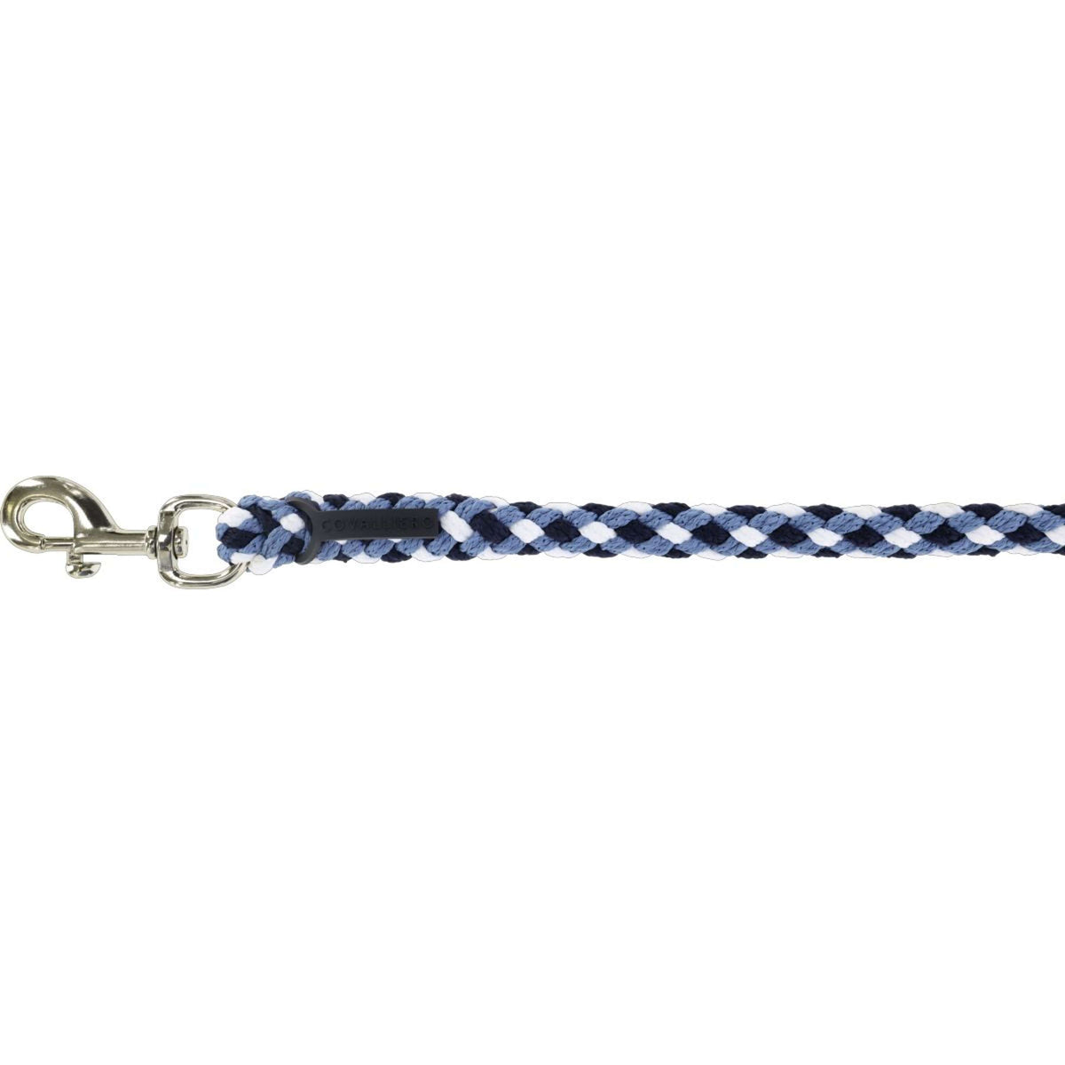 Covalliero Halstertouw SS26 met Musketonhaak Dark Navy/Smoked Blue