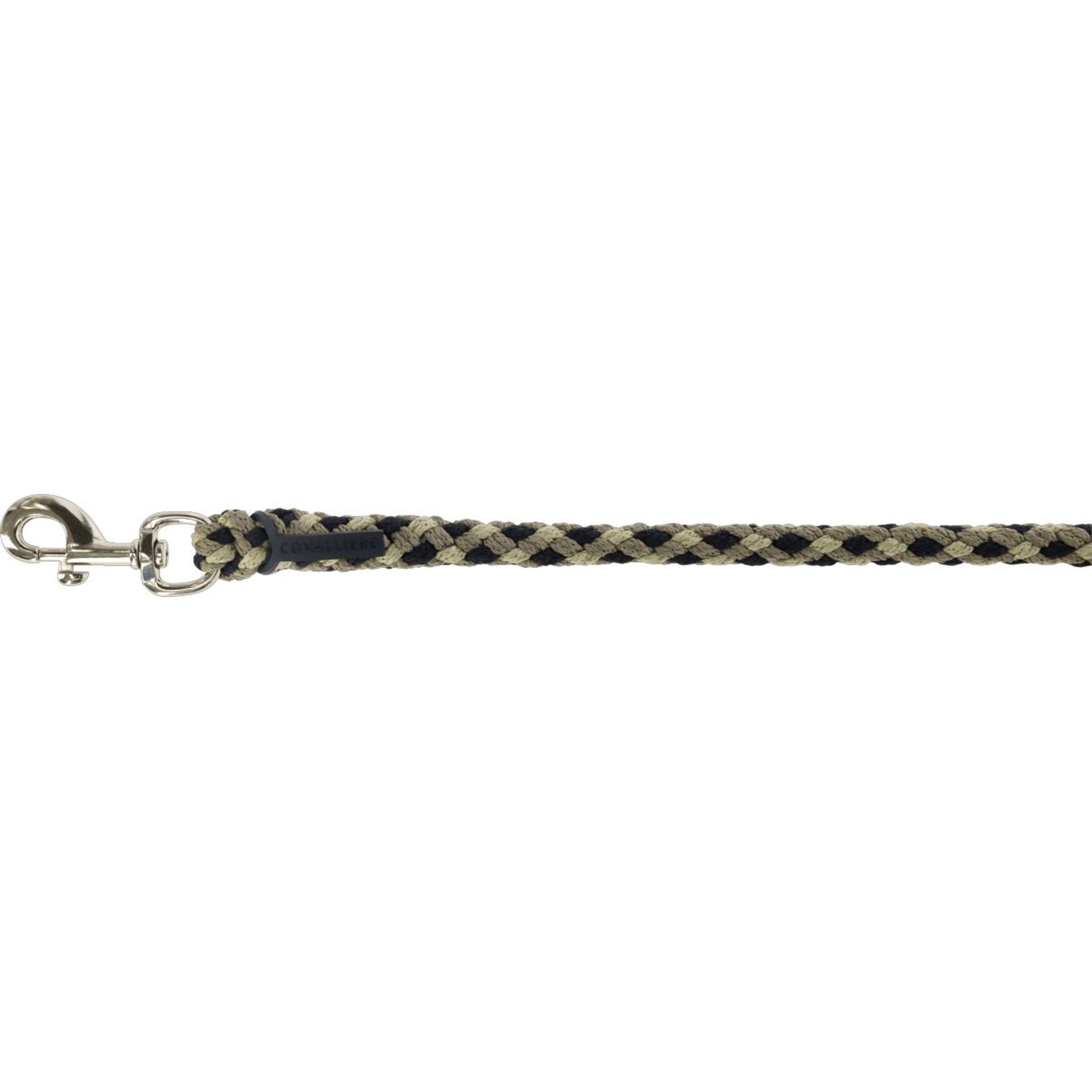 Covalliero Halstertouw SS26 met Musketonhaak Zwart/Walnoot Covalliero Halstertouw SS26 met Musketonhaak Zwart/Walnoot