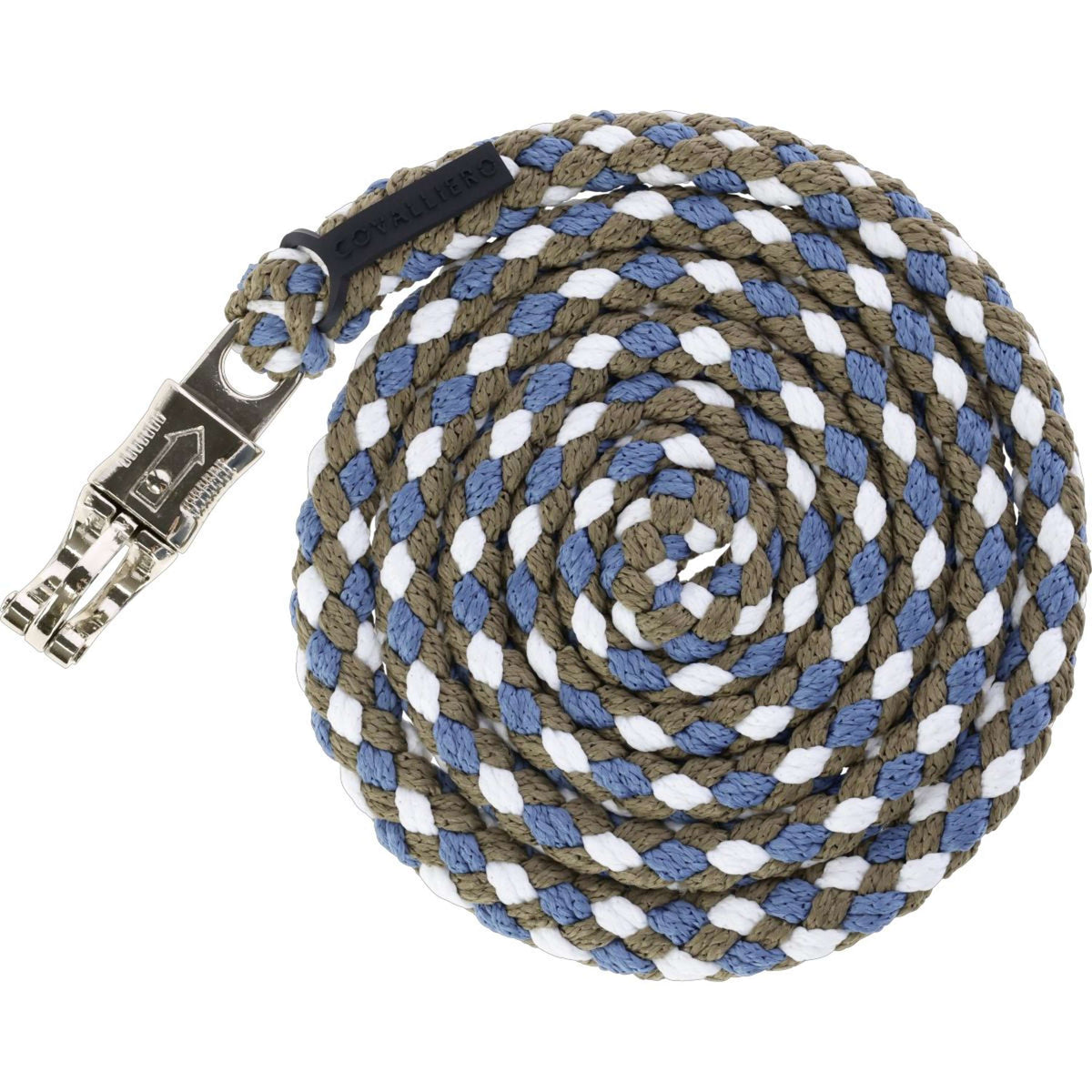 Covalliero Halstertouw SS26 met Paniekhaak Smoked Blue/Walnoot
