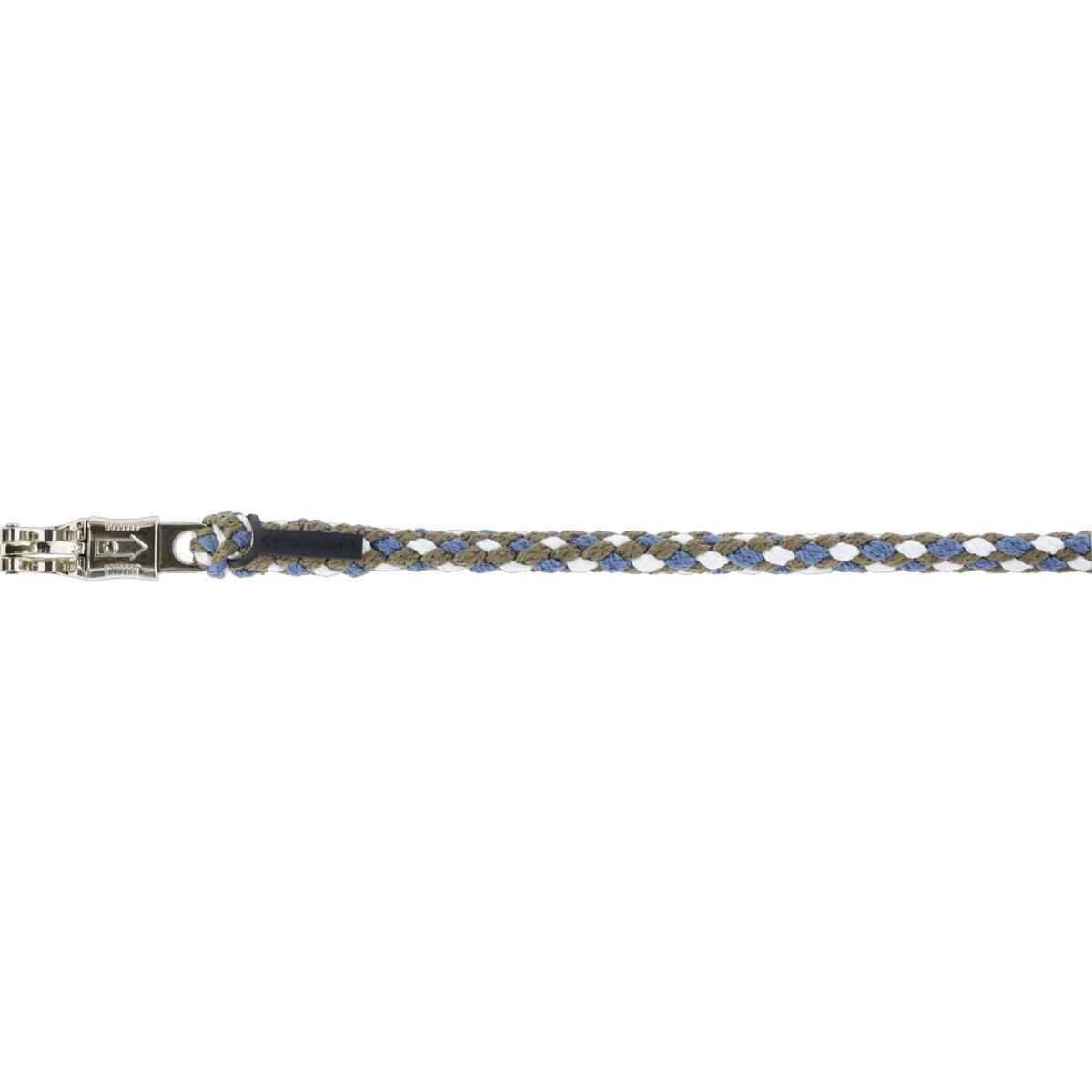 Covalliero Halstertouw SS26 met Paniekhaak Smoked Blue/Walnoot