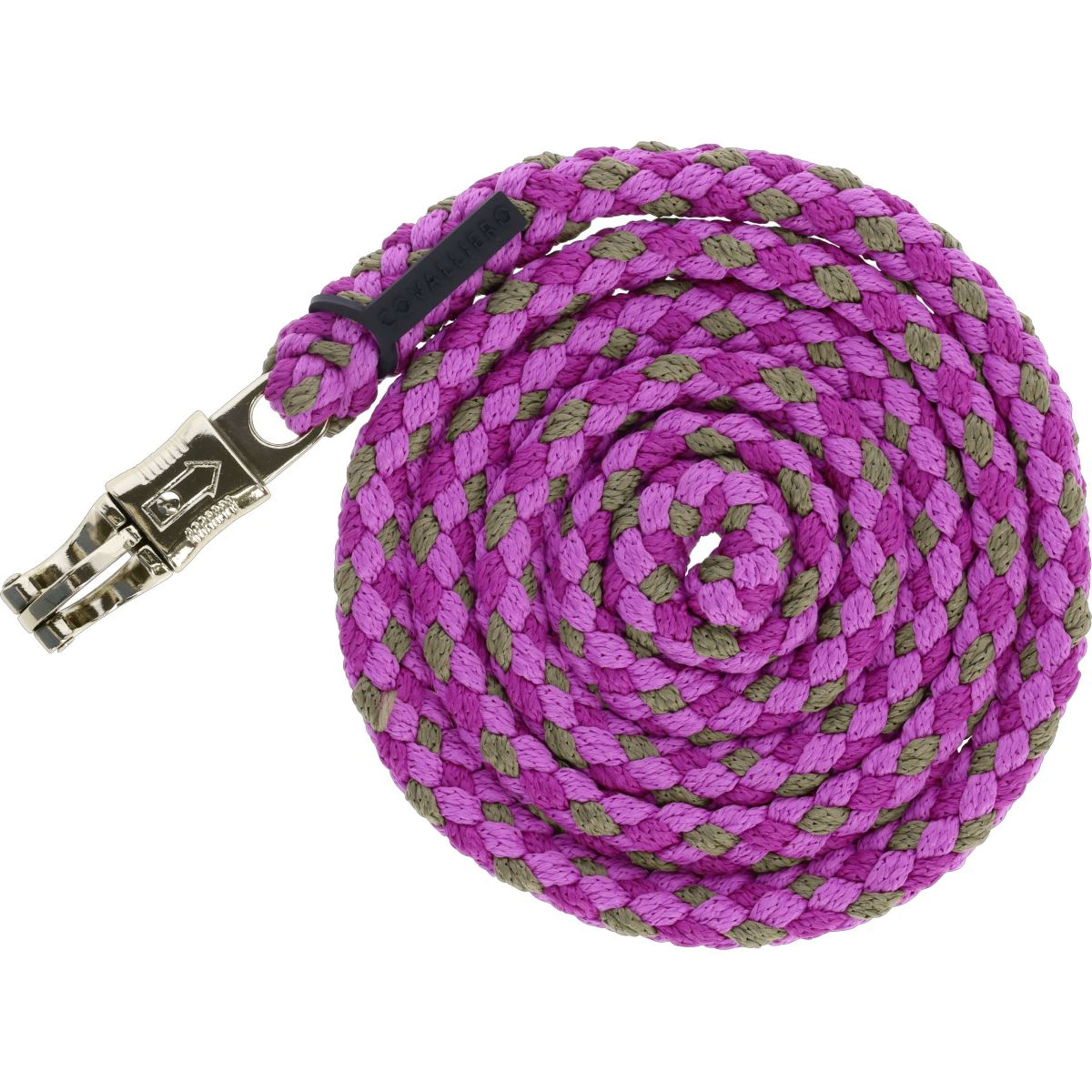 Covalliero Halstertouw SS26 met Paniekhaak Light Berry/Walnoot