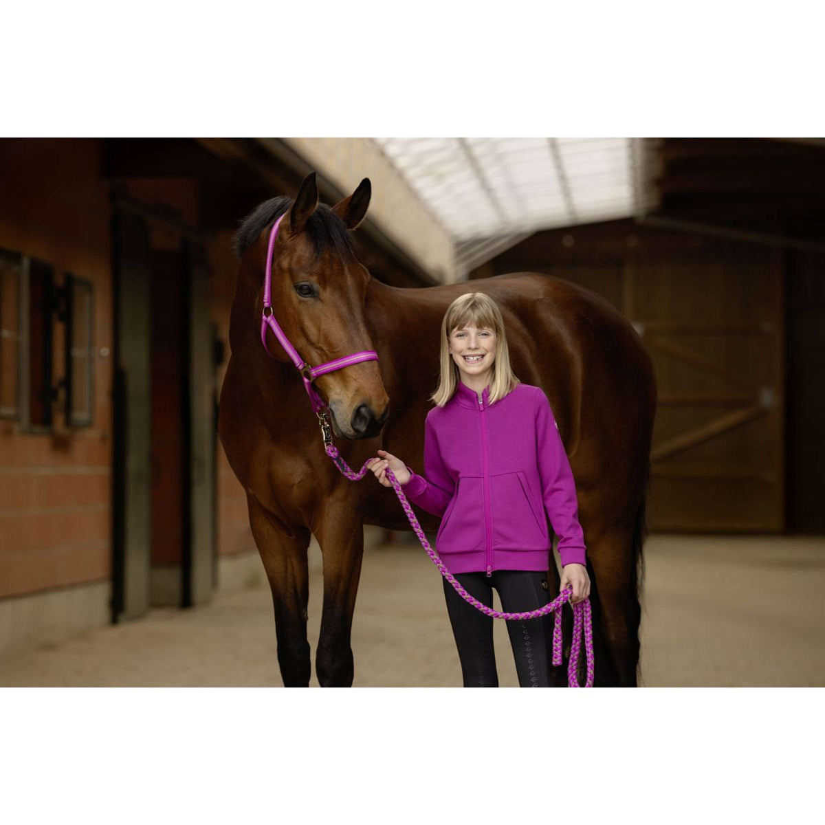 Covalliero Fleecevest SS26 Kinderen Light Berry