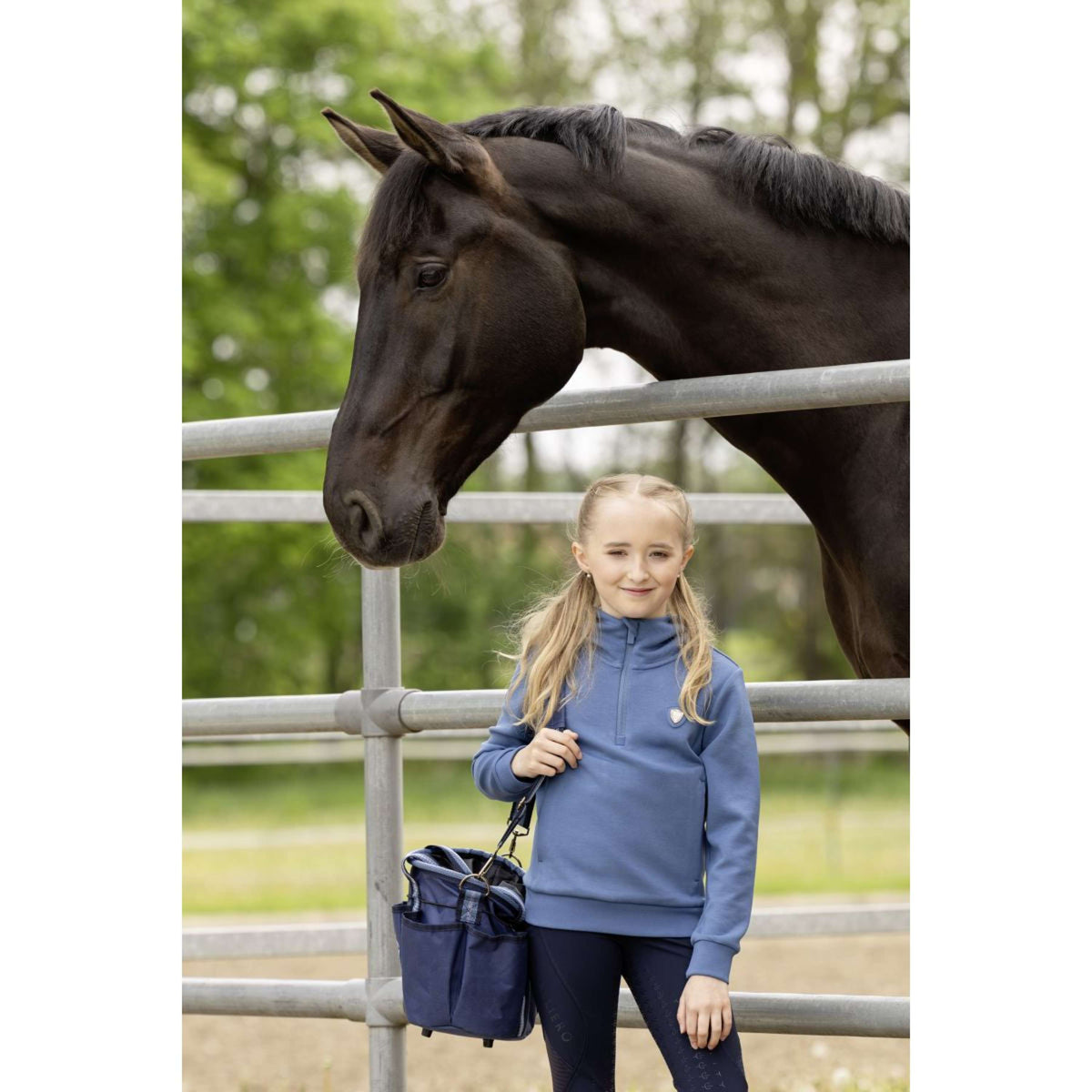 Covalliero Hoodie SS26 Kinderen Smoked Blue