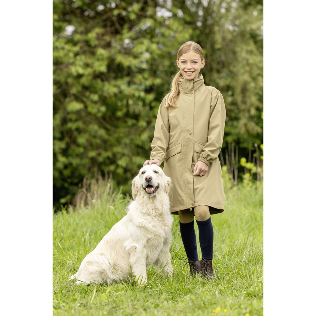 Covalliero Lange Regenjas SS26 Kinderen Walnoot