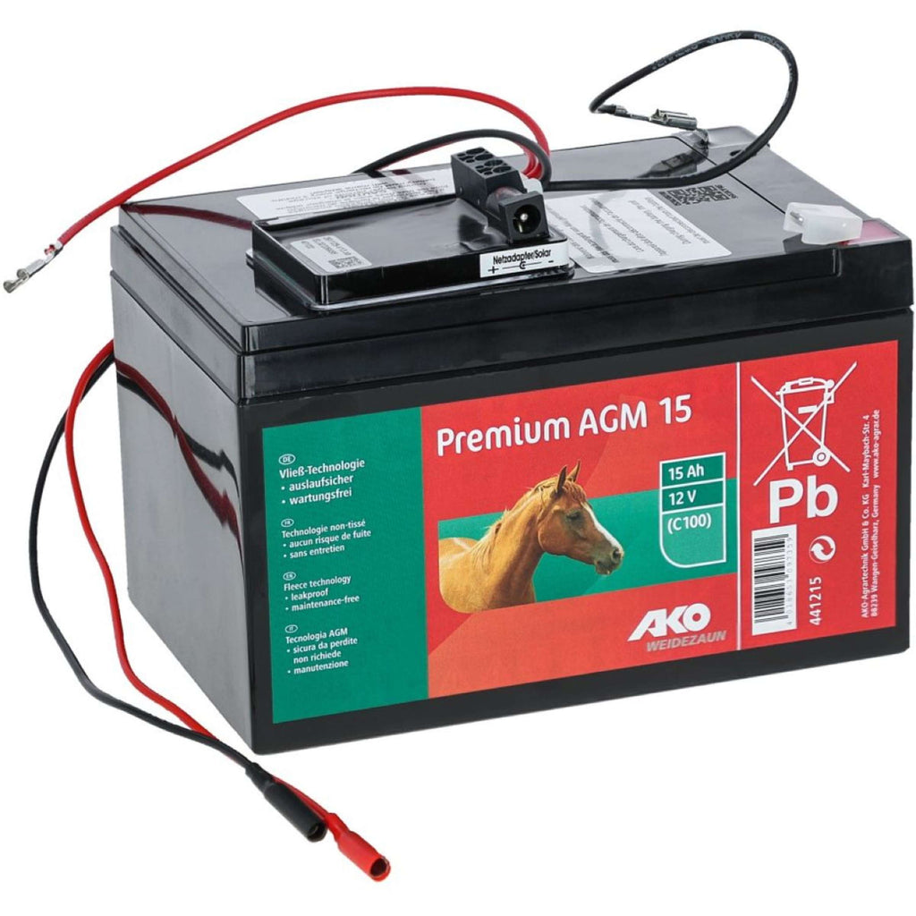Ako Premium AGM 15 Ah Complete Set Zwart