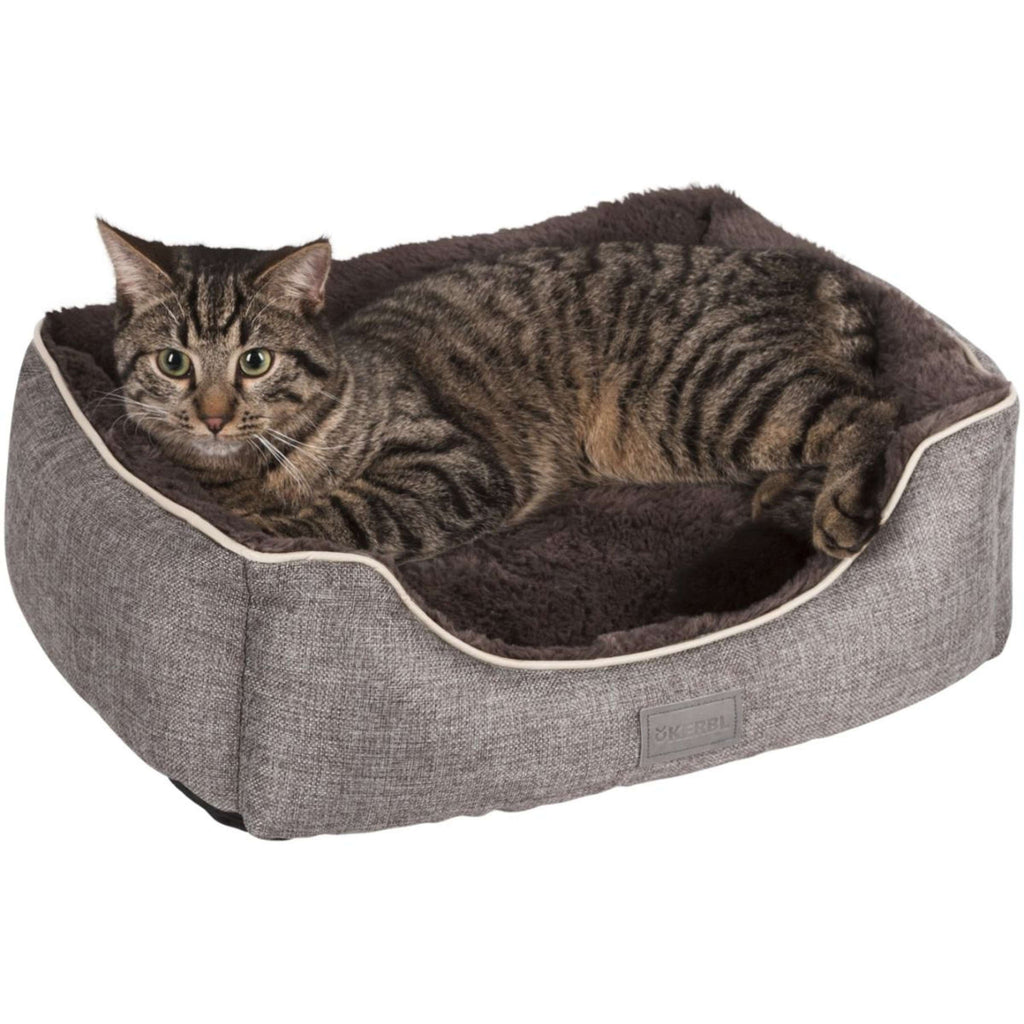 Kerbl Pluche Bed Samuel Zilver/Donkergrijs