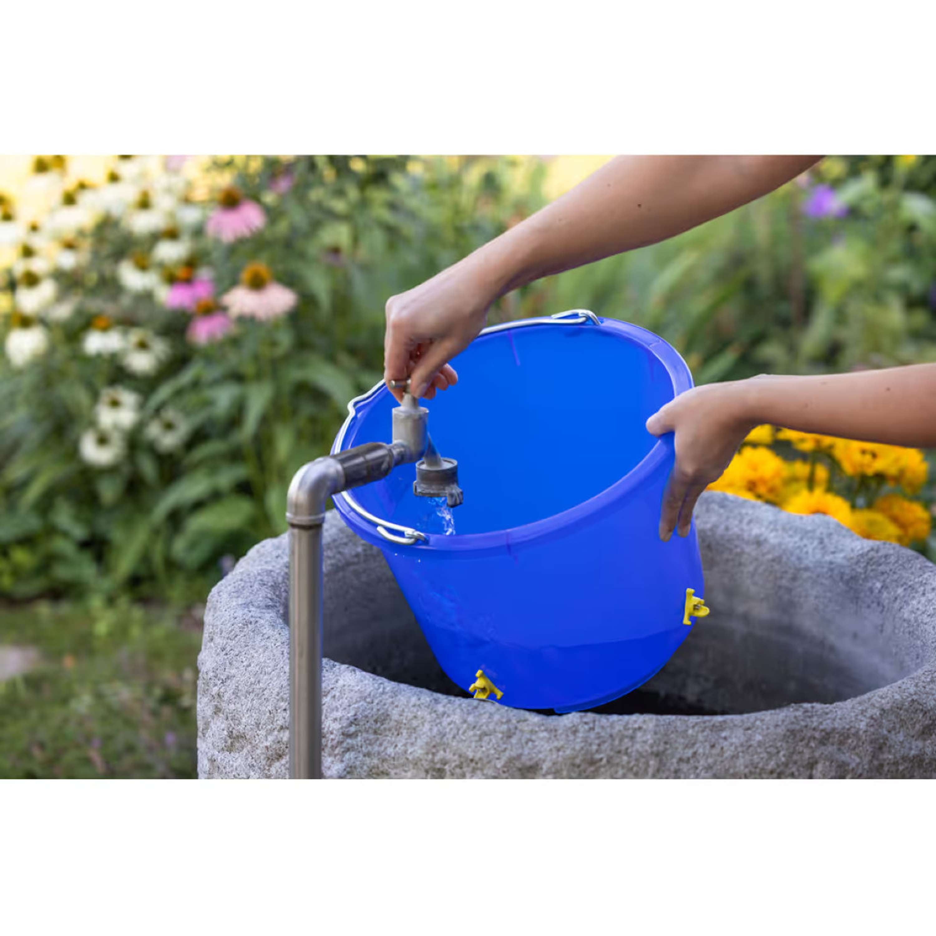 Kerbl Pluimvee Drinkemmer met 4 Drinknippels Blauw