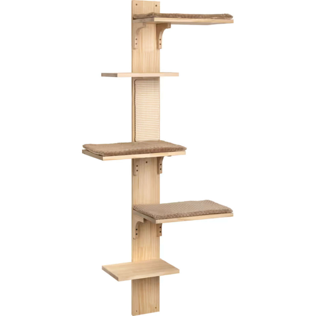 Kerbl Krabpaal Timber Wand Hout/Taupe
