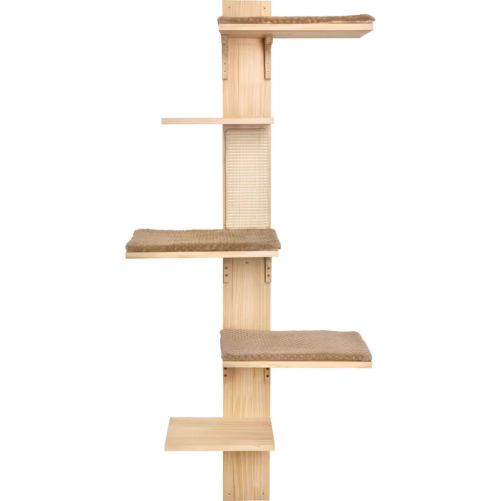 Kerbl Krabpaal Timber Wand Hout/Taupe