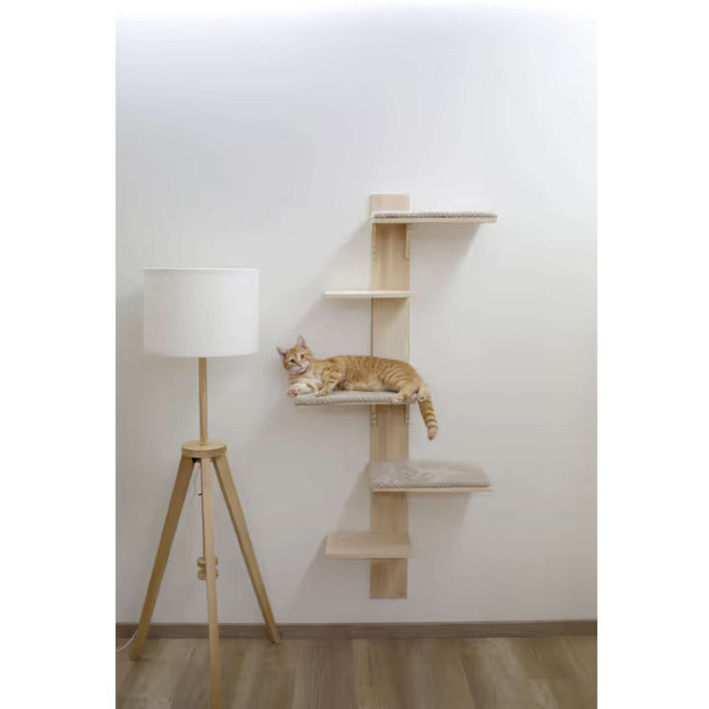 Kerbl Krabpaal Timber Wand Hout/Taupe