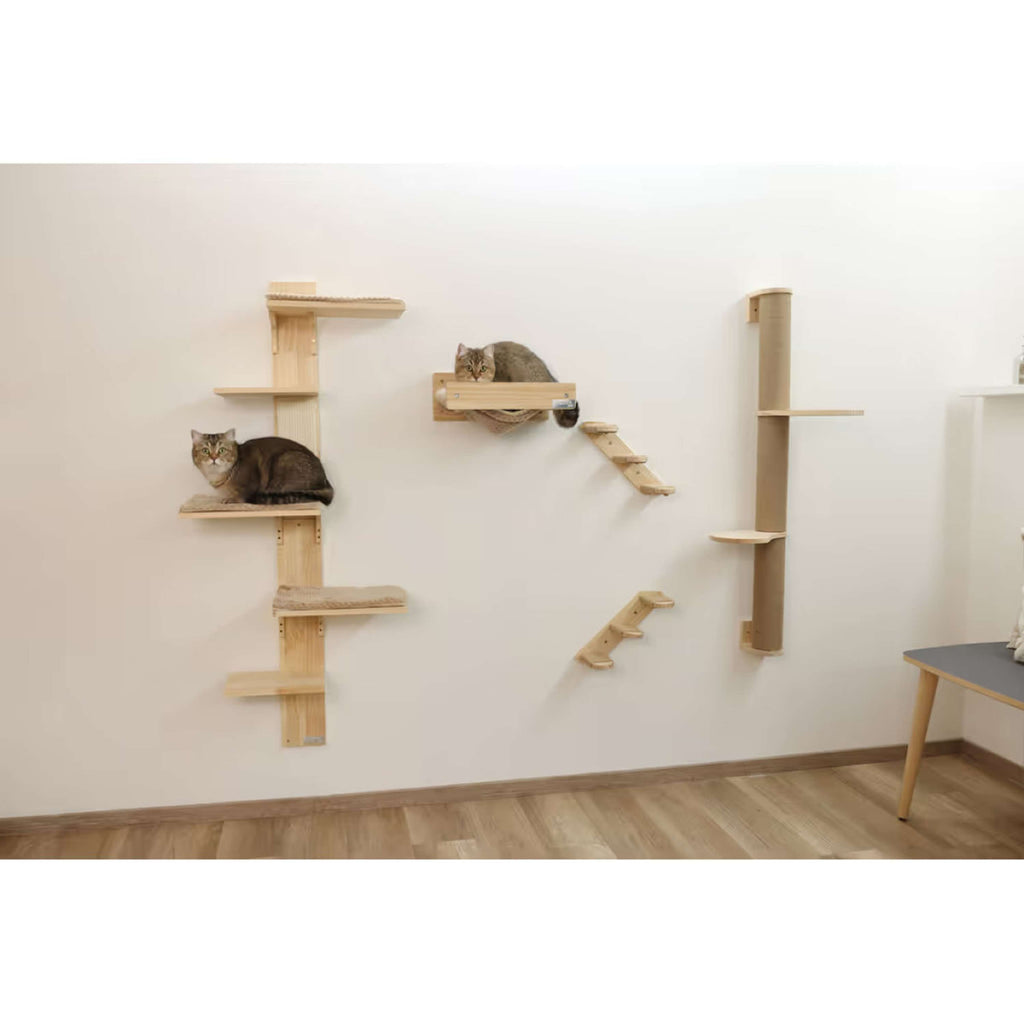 Kerbl Krabpaal Timber Wand Hout/Taupe