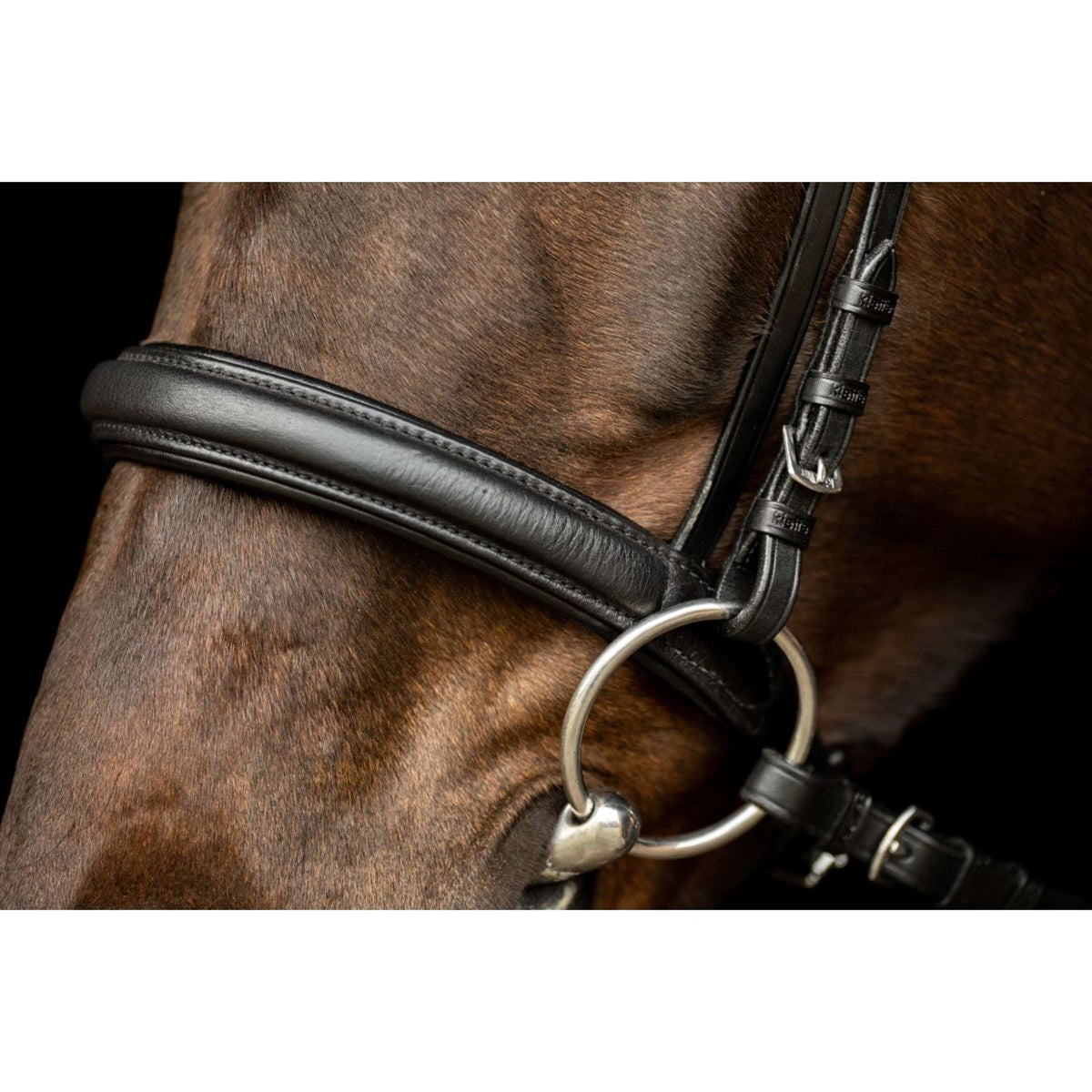 Kieffer hoofdstel Ultrasoft Sue Met Kristallen Zwart/Wit