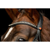 Kieffer hoofdstel Ultrasoft Sue Met Kristallen Zwart/Wit