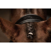 Kieffer hoofdstel Ultrasoft Sue Met Kristallen Zwart/Wit