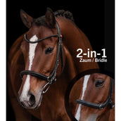 Kieffer Hoofdstel Ultrasoft Ava 2-in-1 Zwart