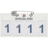 Kingsland Startnummer Classic 4 cijfers Wit