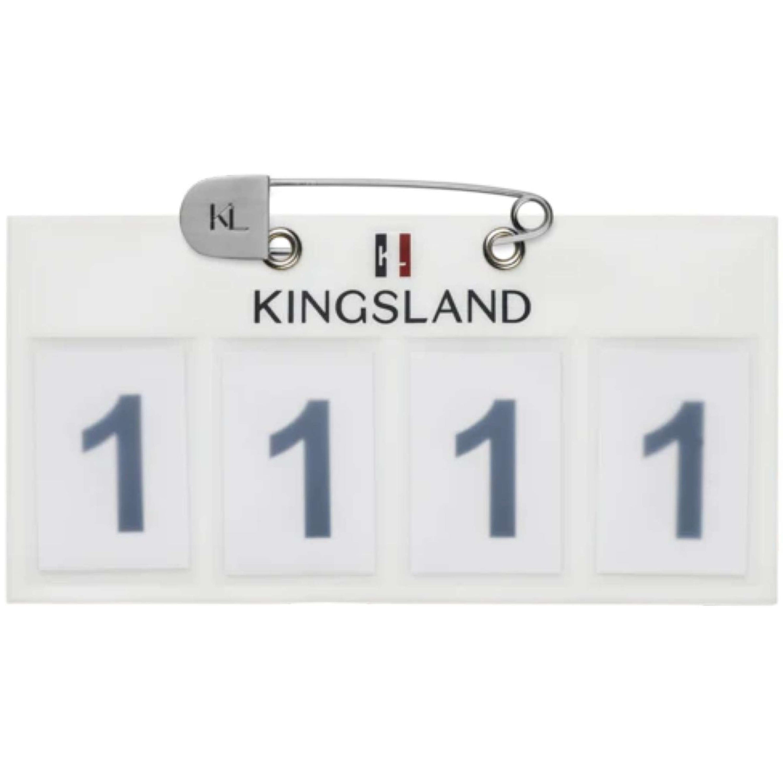 Kingsland Startnummer Classic 4 cijfers Wit