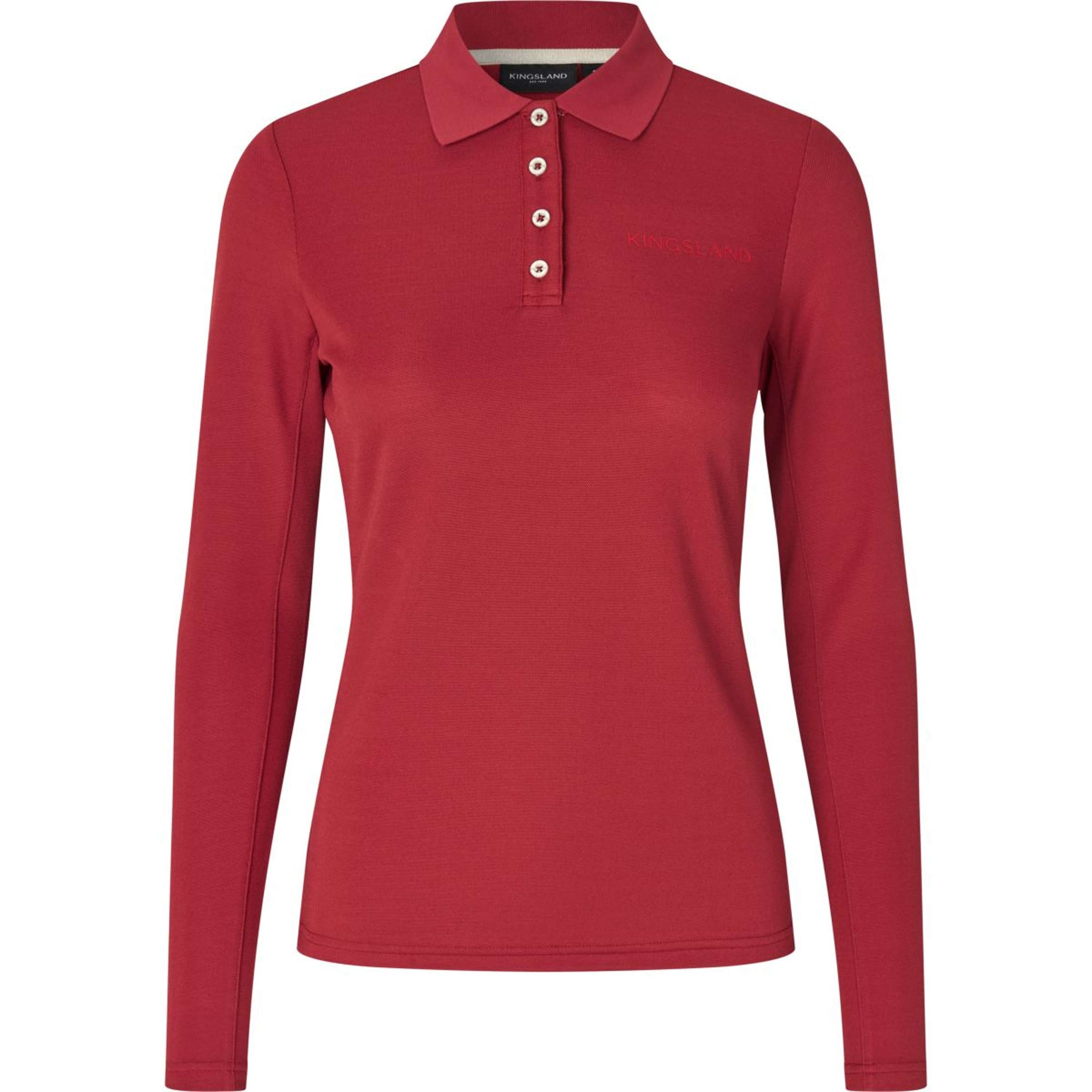 Kingsland Poloshirt KLAmy Dames Garnet Rood Kingsland Poloshirt KLAmy Dames Garnet Rood