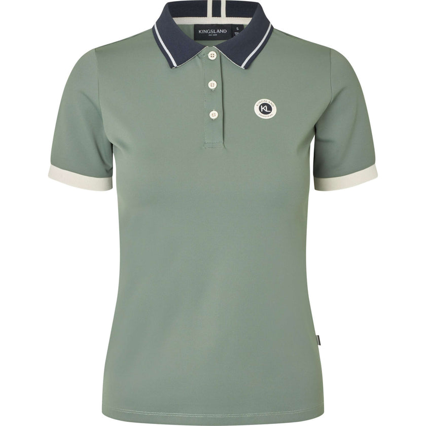 Kingsland Polo Shirt KLLaura Green Agave Kingsland Polo Shirt KLLaura Green Agave