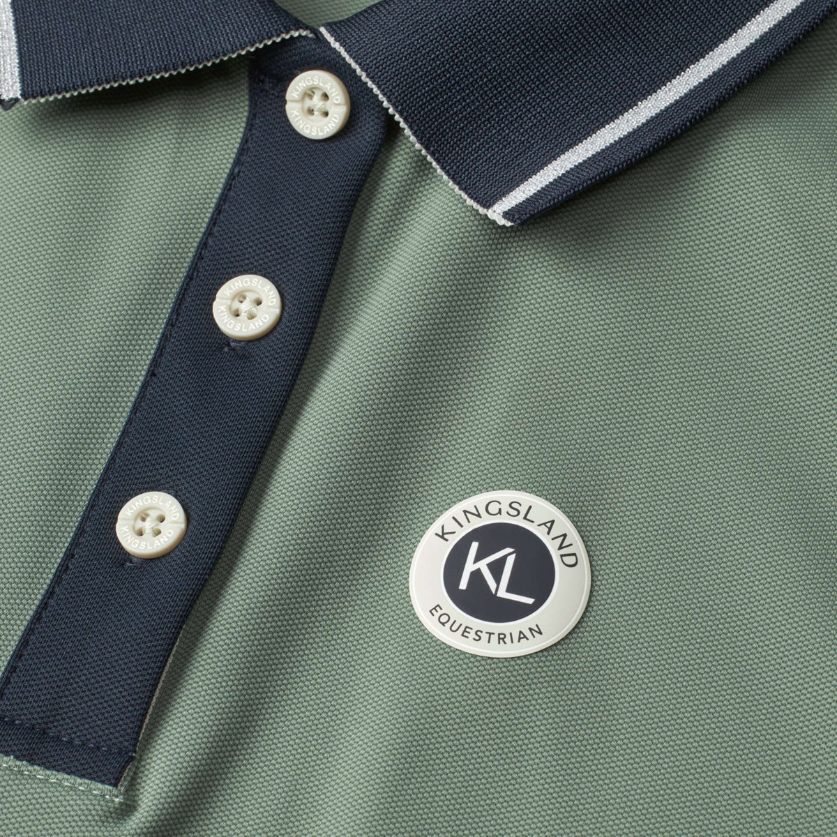 Kingsland Poloshirt KLLaura Mouwloos Green Agave