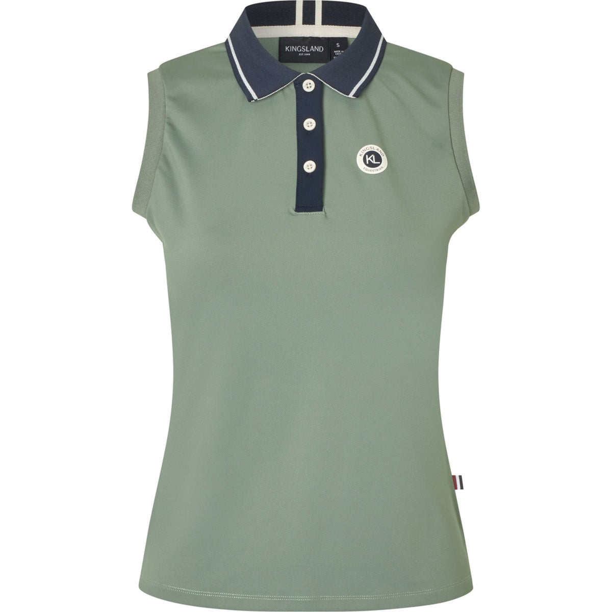 Kingsland Poloshirt KLLaura Mouwloos Green Agave
