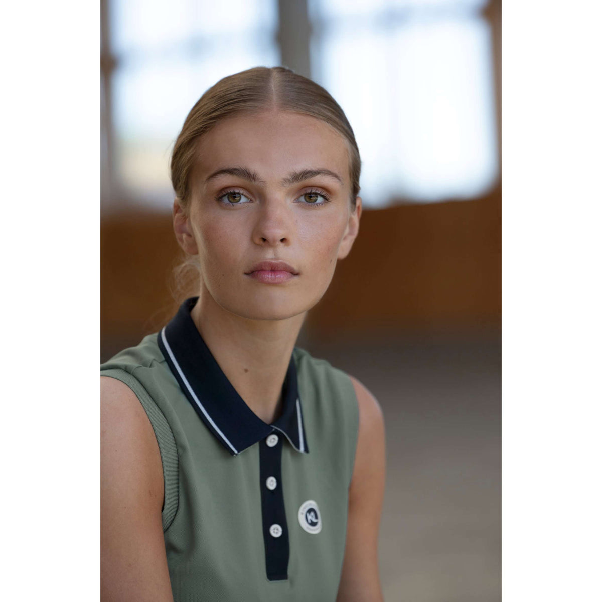 Kingsland Poloshirt KLLaura Mouwloos Green Agave
