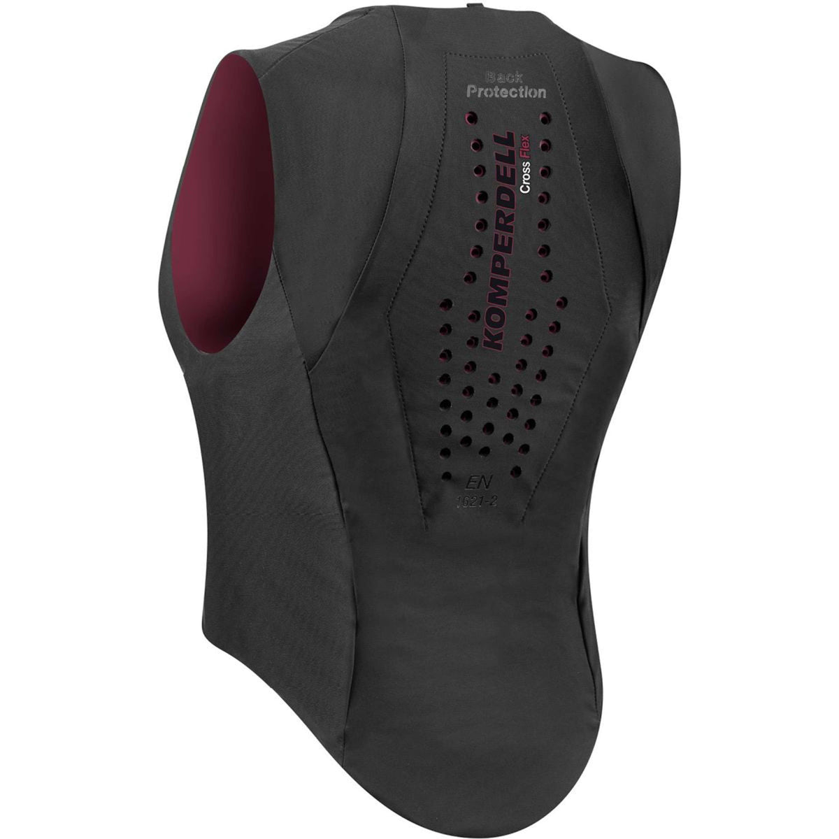 Komperdell Rugprotector Flexfit Slim Zwart/Bordeaux