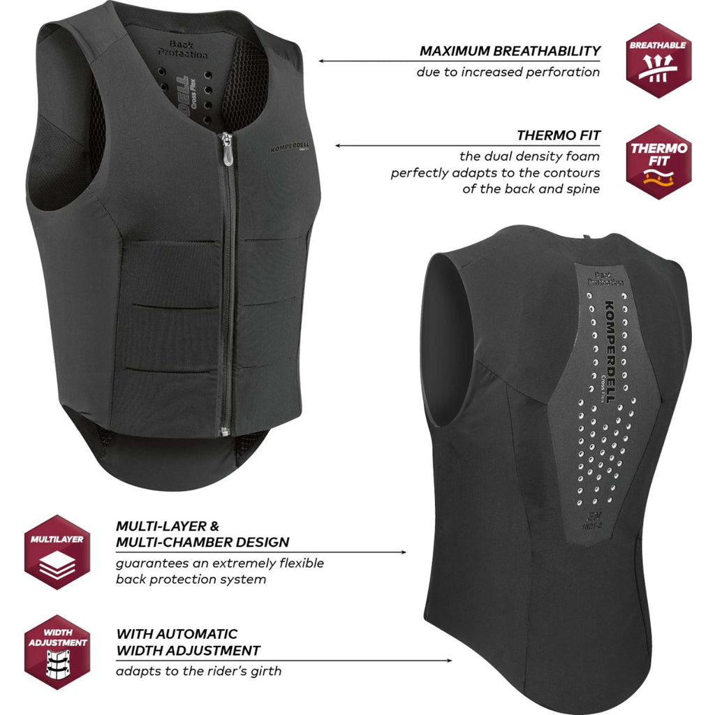 Komperdell Rugprotector Flexfit Regular New Zwart
